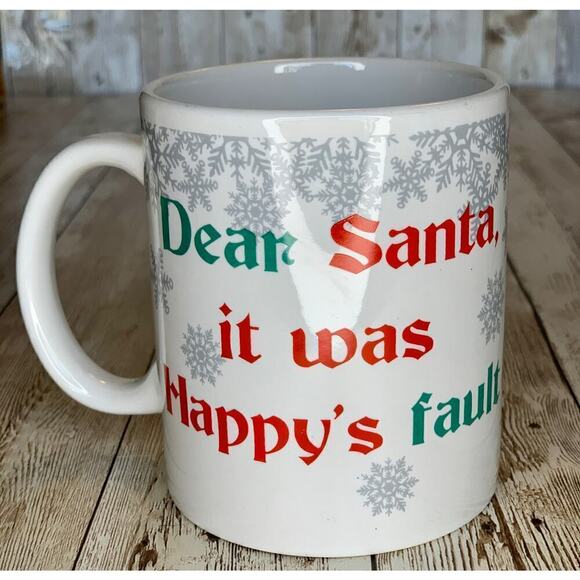 Disney-Grumpy Christmas Mug-12 oz. Dear Santa It Was Happy’s Fault - Picture 2 of 9